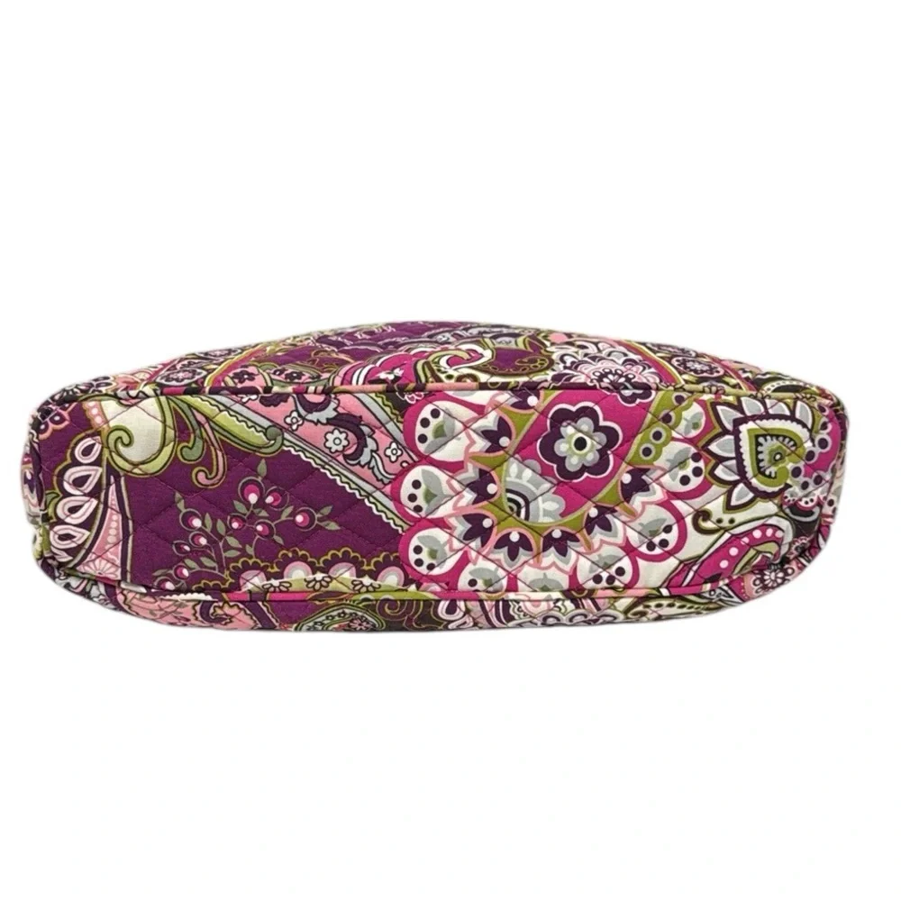 Vera Bradley Pink Very Berry Paisley Hipster Hobo Shoulder Bag Purse 13